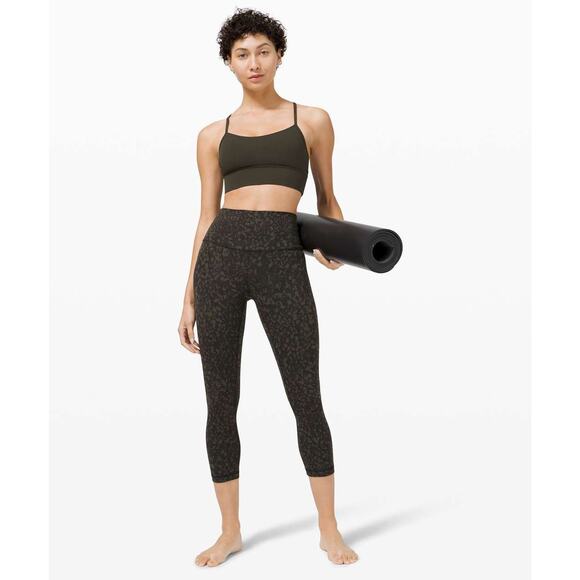 Lululemon Align Crop *21" Size 2 Green Camo Nulu - Picture 8 of 9